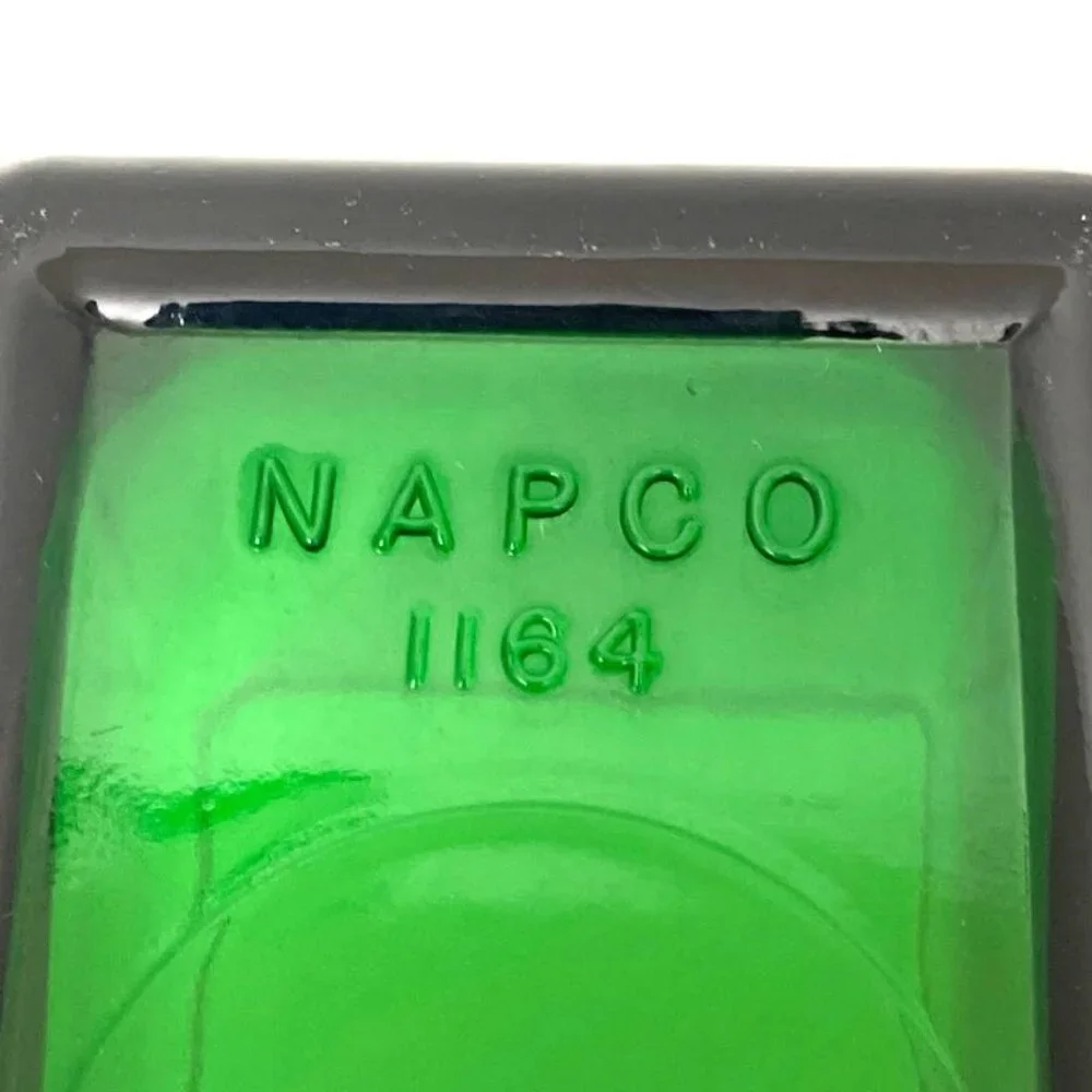Vtg Napco Dark Green‎ Glass Planter Vase #1164 Made in USA Retro 70s